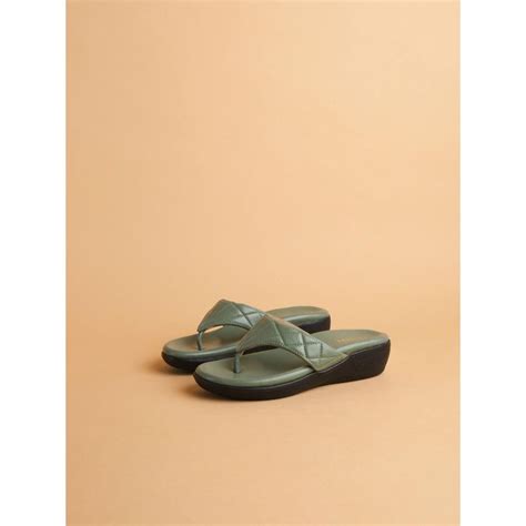 Buy Eridani Solid Olive Minnie Flats Online