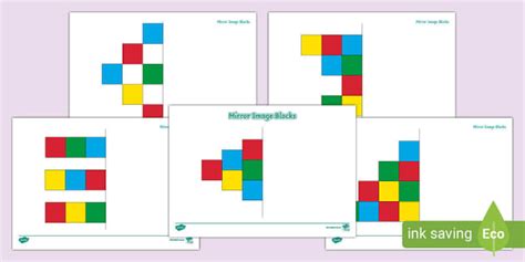 Mirror Image Block Pictures Activity
