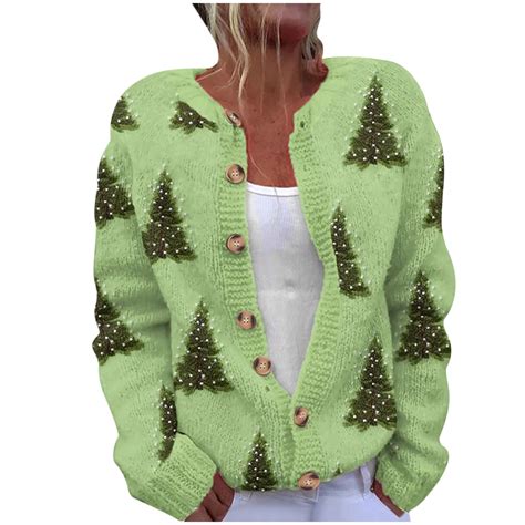 lcziwo Lightning Prime Today Cute Cardigan Ugly Christmas Sweaters for ...