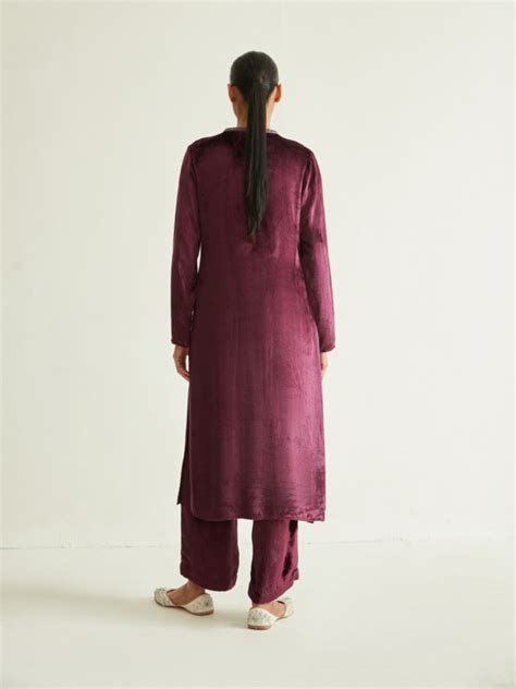 Buy Winter Fest Velvet Kurta | Ladies Kurta Online : Ancestry