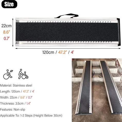 LSMKKA Outdoor Step Ramp for Wheelchairs, Wide 22cm India | Ubuy