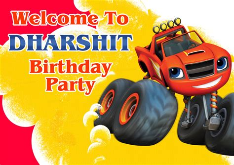 Blaze and the Monster Machines Theme Customized Welcome Board – Party ...