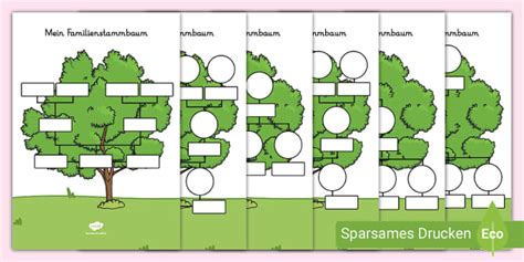 Mein Familienstammbaum - Vorlagen