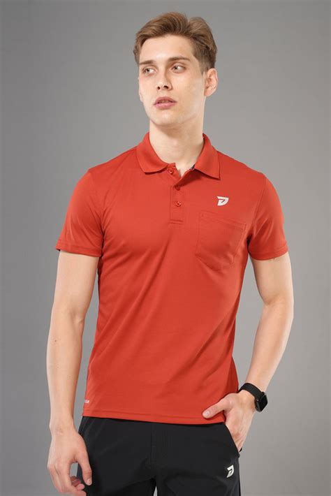 KA 53 Pocket Collar Dri-FIT T-Shirt | Red – ka53mensclub