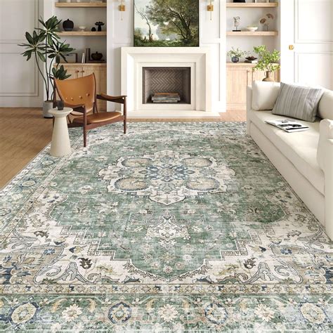 Amazon.com: LUXRUG Area Rugs 9x12 Living Room - Large Washable Sage ...
