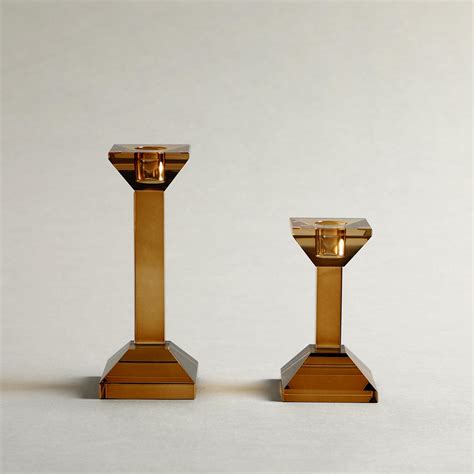 Marquis Candle Holder Amber Set of 2 – Home4u