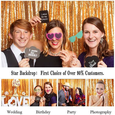 Buy ShiDianYi 8 X 8, Gold Sequin Backdrop, Sequin Photo Booth Backdrop ...