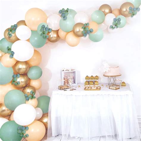 Buy Sweet Baby Co. Sage Green Balloon Garland Arch Kit with Eucalyptus ...