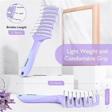 Curved Vented Hair Brush for Fast Detangling | Professional Paddle Vent ...