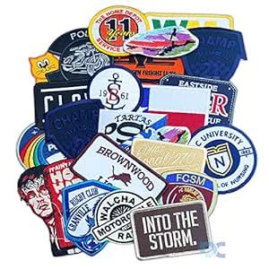 Daily Crafts| Flags Logos Signs Funky 5 pcs Sew On Embroidered ...