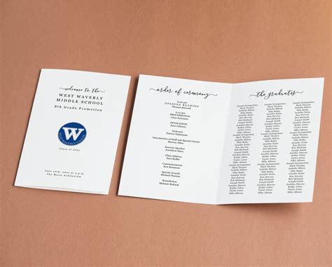 Buy Graduation Program Template Printable Pamphlet Editable Word Online ...