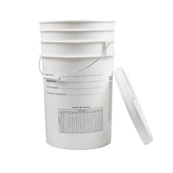Brewmaster Brewcraft Homebrew Primary Fermenter with Plastic Lid, 6 Gal ...