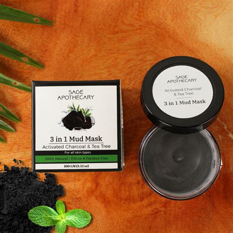 Activated Charcoal & Tea Tree 3 In 1 Mud Mask – Sage Apothecary