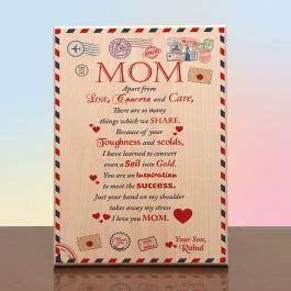 Wooden Plaques |Printed Plates | For Mom | Personalized | oushop.in