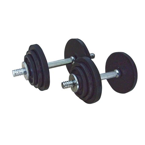 Golds Gym 20kg Black Cast Iron Dumbbell Set - Sweatband.com
