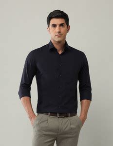 ARROW Men Self Design Formal Black Shirt - Buy ARROW Men Self Design ...