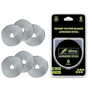Headley Tools 60 mm Rotary Cutter Blade(Pack of 6) Fits Olfa Fiskars ...