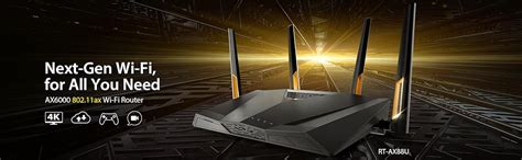 ASUS Quad-Core Wireless 802.11ax Dual Band Wi-Fi Adaptive QoS AX6000 ...