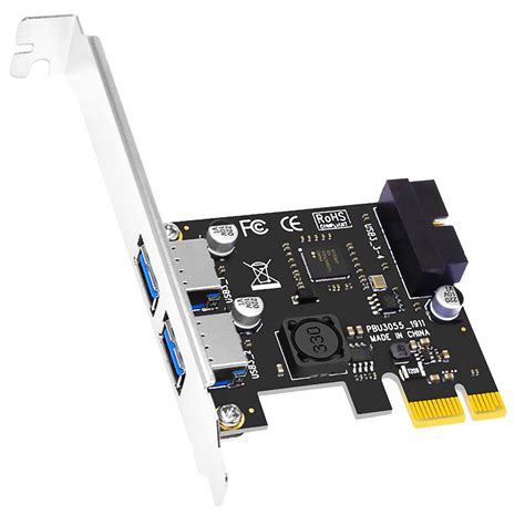 GLOTRENDS 2 Port USB-A + 19PIN USB 3.0 PCI-Express Adapter Card ...