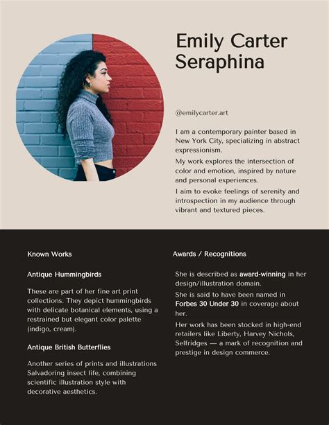 Free Acting Portfolio Template to Edit Online