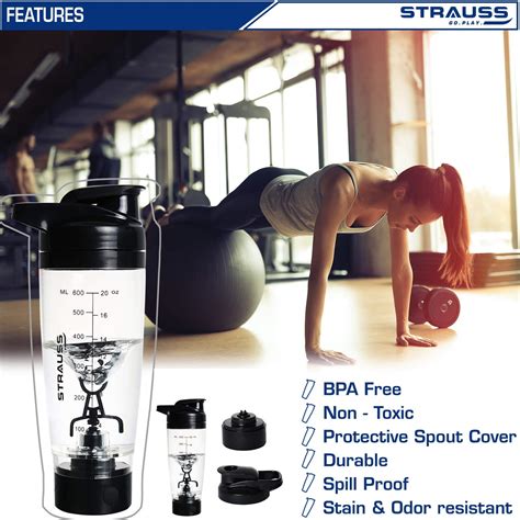 Strauss Automatic Shaker Bottle 600ml, (White) – GlobalBees Shop