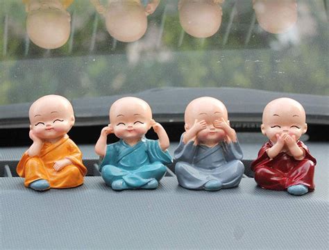 Buy ELITEWAVE fiber Buddha Idol Decorative Showpiece Little Baby Monk ...