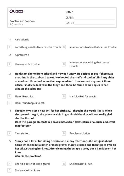 Image result for Problem Solution Writing Worksheet