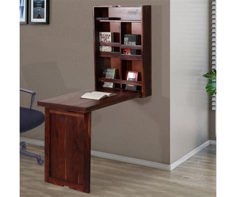 Devin Solidwood Study Table With Book Rack - Honey | Evok.in