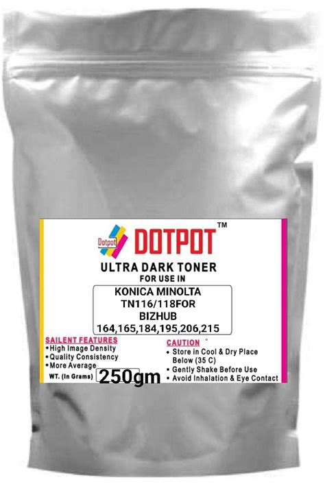 Dotpot TN118 tn222 Toner Powder for Konica Minolta Bizhub 164/165 /184 ...