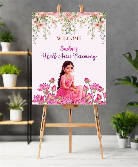 Buy Half Saree Ceremony Welcome Sign, Puberty Ritu Kala Samskaram ...