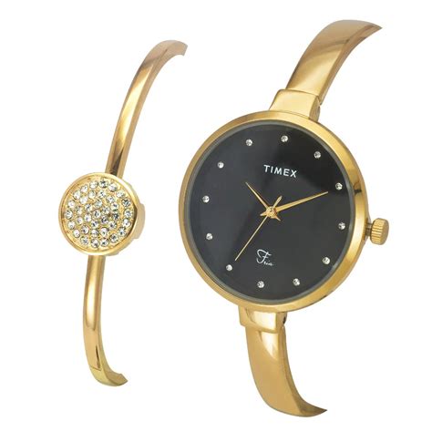 Timex Fria Women Black Round Watch with Bracelet - TWEL18501 – Sai ...