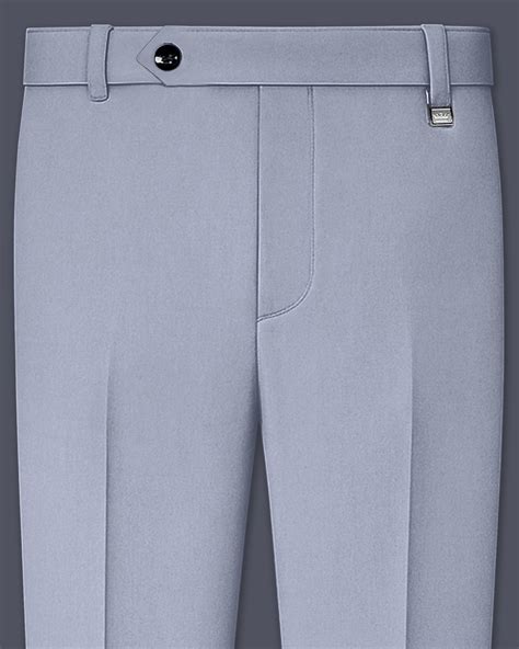 Silgrove-Loblolly Gray Solid Premium Wool Rich Pant For Men.