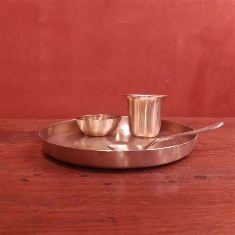 Handcrafted Kansa Kids Dinner Thali Set - Pure Bronze & Healthy