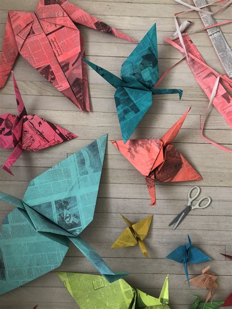 Giant Origami Made From Newspaper in The New York Times for Kids ...
