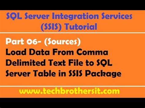 SSIS Tutorial Part Techbrothersit 的图像结果
