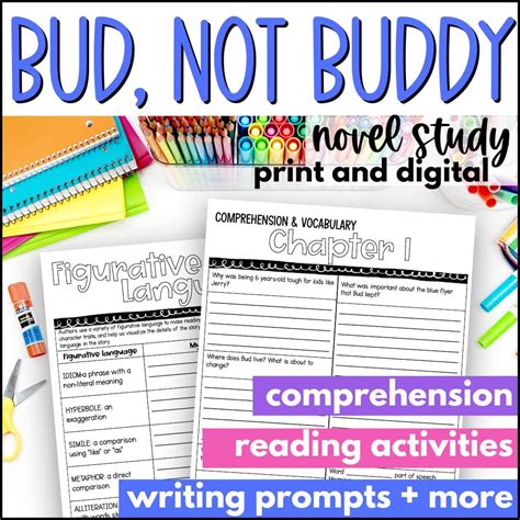 Bud Not Buddy Novel Study - Print & Digital - Curious Classroom Adventures