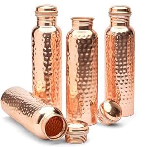 Glytterati Hammered Copper Water Bottles : Amazon.in: Home & Kitchen
