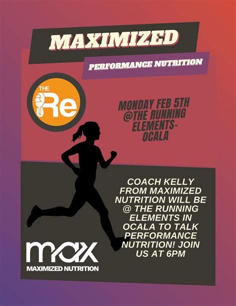 Performance Nutrition with Coach Kelly , The Running Elements Ocala, 5 ...