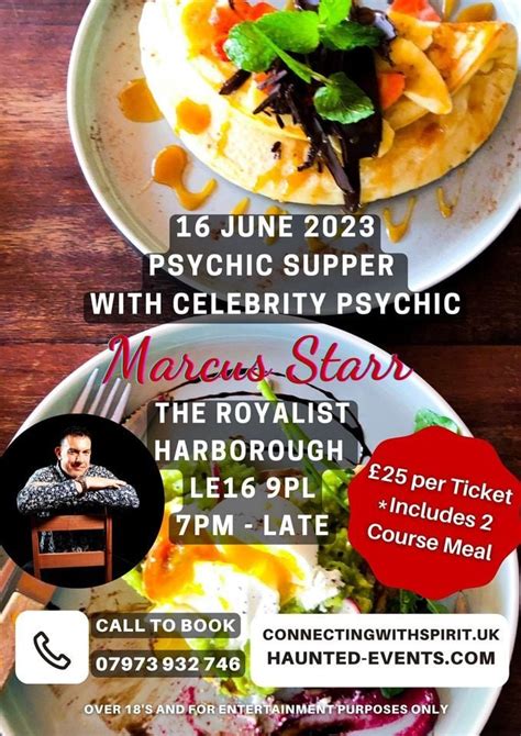 Psychic Supper with Celebrity Psychic Medium Marcus Starr @ The ...