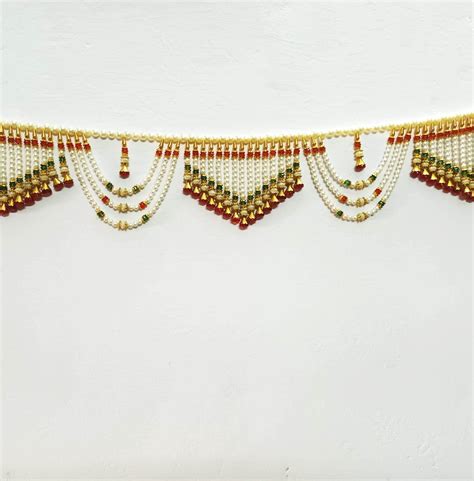 Toran for Door Toranam Jumar for Diwali Decoration Golden and Red Color ...