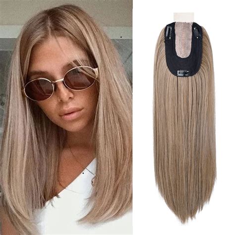 Buy SEIKEA 18" Clip in Hair Topper for Women Straight Hair Toppers ...