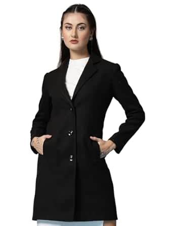 Buy CHKOKKO Women Stylish Winter Coat Single Breasted | Knee Length ...