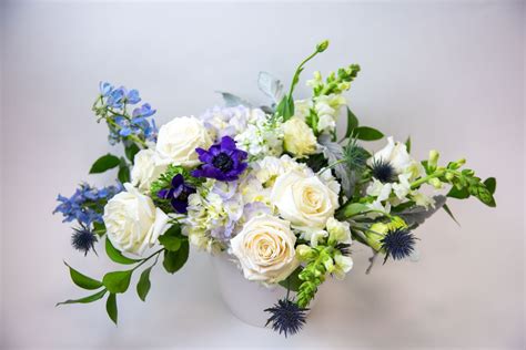 Blue And White Flower Centerpieces