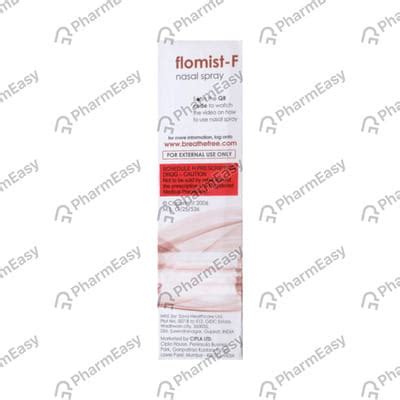 Flomist F 27.5 MCG Nasal Spray (12): Uses, Side Effects, Price & Dosage ...