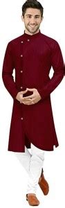 trueoath Men Solid Asymmetric Kurta - Buy trueoath Men Solid Asymmetric ...