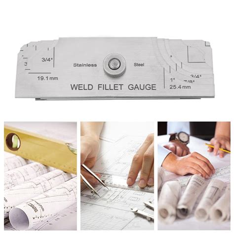 Buy Fillet Welding Gauge,7 Piece Welding Inspection Gauge Set Inch and ...