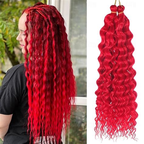 2 Pack Ocean Deep Wave Crochet Hair 16 Inch Curly Braiding Hair for ...
