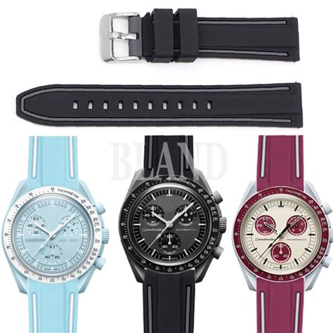 BLACK RUBBER WATCH STRAP for Omega X Swatch | Ubuy India