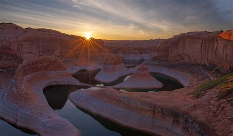 Download wallpaper landscape, sunset, river, rocks, © JAY HUANG ...