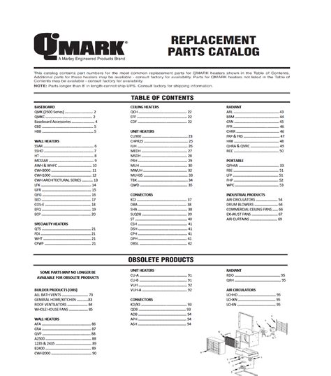 QMark 2021 QMark Parts Catalog - Marley Engineered Products